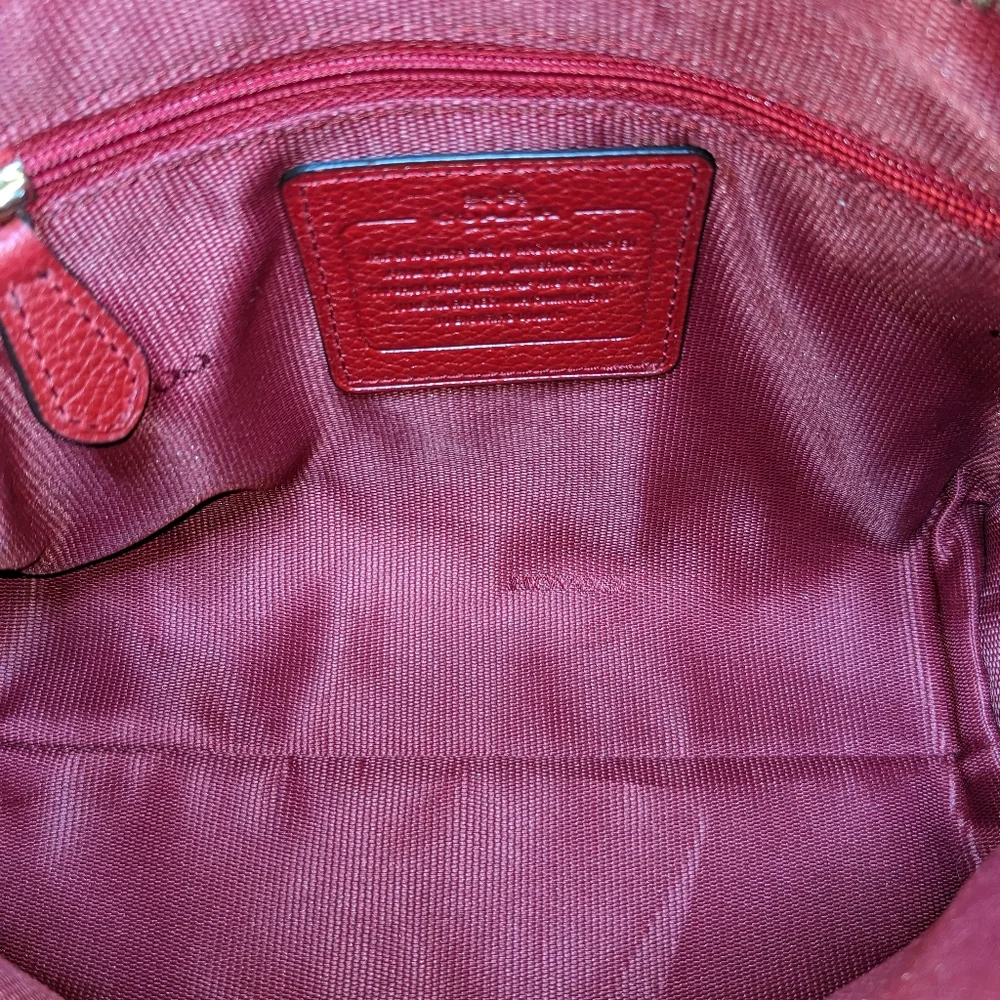 Coach | Retro Leather Canvas Tan Red Beige Handbag Tote Bundle - Picture 3 of 7